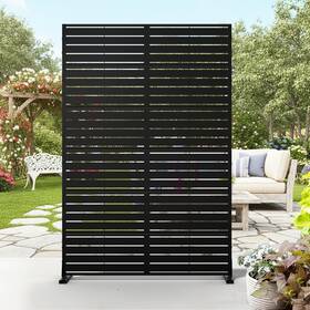 Casaphoria 755113092892 Privacy Screen Outdoor Metal Fence Panel 72 Inch H X 47 W Freestanding Decorati