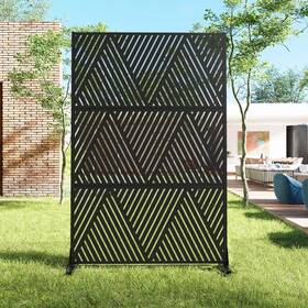 Ge040291 Casaphoria Metal Privacy Screen Outdoor 72 Inch H X 47 W Freestanding Decorative S