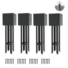 Cdfyjhfdq Sj2469 4 Pcs X4 Concrete Post Anchor Actual 3.6 Inch X3.6 Wet Foundation Base H