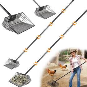 Jfc-2 Cenfeitool 10 Inch And 15 2 Large Chicken Poop Scooper Set Heavy Duty Carbon Steel Sifter Sh