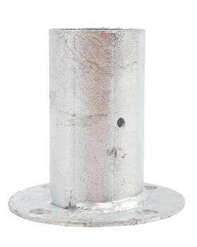 Pff158 Chain Link Fittings 1 5/8 Inch Floor Mount Flange Fits Od Pole Post Galvanized Steel