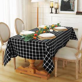 Chassic 758035234265 60 X 84 Inches Soft Rectangle Waffle Table Cloth Wrinkle Resistant Washable