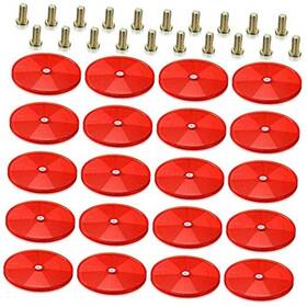 Chengu Cg-chengu-3587 20 Pcs Front Reflector 3 Inch Round Safety Trailer Reflectors With Red