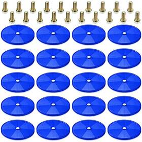 Cg-chengu-3622 Chengu 20 Pcs Front Reflector 3 Inch Round Safety Trailer Reflectors With Blue
