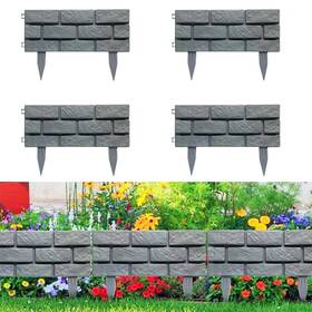 Chenshuo 702886043385 Brick Effect Garden Fence Flower Bed Border Detachable Splicing