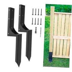 Lx0112-2 China 2 Pack Fence Post Repair Kit Anchor Ground Spike Heavy 2pack Black