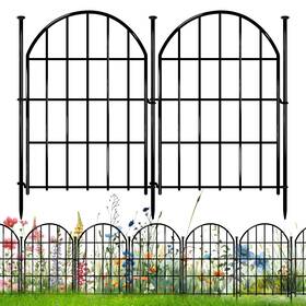 Chtsjqw Gfs10 17in X 10.8ft Decorative No Dig Garden Fence Rustproof Metal Border