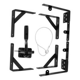 Chxlqqx Gateub0066 Gate Frame Fence Kit With Latch Anti-sag Corner Brace Bracket 1 Set Black