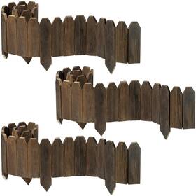 Ciamore Pbcdpt15-03 Wood Garden Edging Wooden Fence Border Decorative Small Picket Panels For Fl