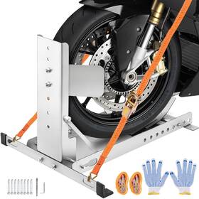 Cironbow Ms001 Stainless Steel Motorcycle Wheel Chock Stand Antirust Heavy Duty 3000lbs Loa