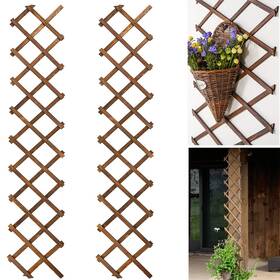 Cjgq Ss-001 2pack Expandable Wooden Lattice Wall Plant Garden Trellis For Climbing Plants