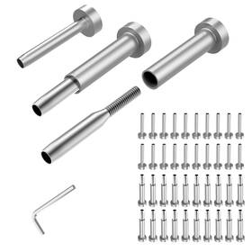 Cke Cr31-20 20 Pairs Invisible Cable Railing Kit 3/16 Inch Receiver And Swage