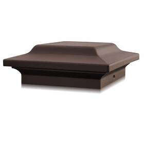 Classy Caps 628242072335 Brown Aluminum Deck And Fence Post Cap Fits Actual 4 Inch X4 3.5 X3.5 Or 3.25 X3