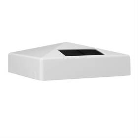 Classy Caps 898136000939 5x5 White Pvc Pyramid Solar Post Cap Outdoor Lighting Fits Standard Posts