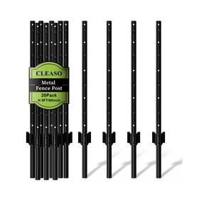 Cleaso Fp-001 20 Pack Metal Fence Posts No-dig Post Anchors For Wire Fences