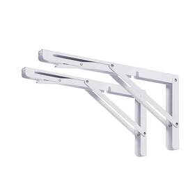 Clt Cleting 756790265968 12 Inch White Folding Shelf Brackets Max. Load 330 Lb Heavy Duty Diy Wall Mo