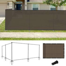 Coarbor Femf16e0524bw Iron Poles Privacy Fence 5fth X 24ftw Metal Covering Fenc