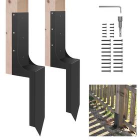 Codesteel Csteel36 Thickened Fence Post Repair Kit 3.6 Inch X3.6 Anchor Ground Spike 2 Pack Heavy