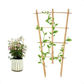 Colotime 313037377367 3pack Bamboo Trellis 16 Inch Fan Shaped Small Plant For Indoor Potted Pl