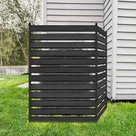 Colrasn Acfence20250202 48 Inch H X 38 W 2 Panels Air Conditioner Fence Screen Trash Can Privacy Fence