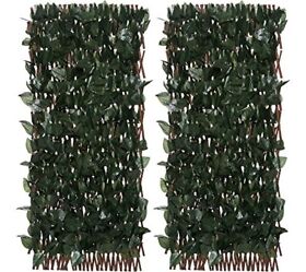 Compass Home Set Of 2 Expandable Faux Ivy Privacy Fences