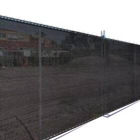 Coolaroo 744110267365 6 Ft. X 100 Black Privacy Fence Screen Hdpe Fabric With Knitted Eyelets For