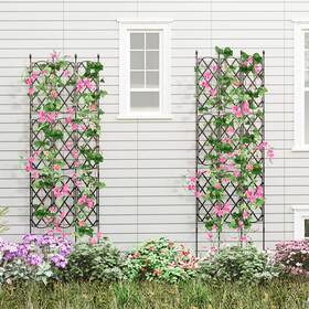 Hcst05879 Costway 58 Inch X 73 Garden Trellis For Climbing Plants Rustproof Metal Plant Support Frame