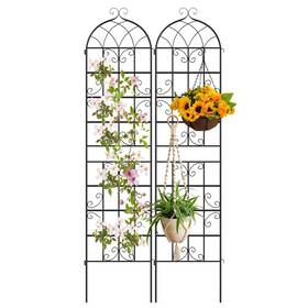 Hcst12541 Costway 2 Pack 71 Inch X 20 Metal Garden Trellis Heavy-duty Plant Support For Vegetable