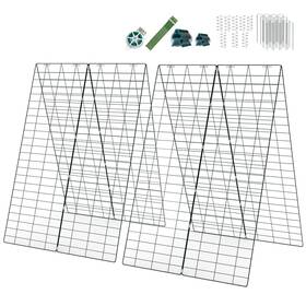 N274gn-2-saa19118 Costway 2pcs Garden Cucumber Trellis For Climbing Plants Vegetables