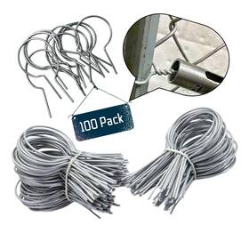 Cozymo B0dmnsgjgt 1 5/8 Inch Chain Link Fence Ties 9 Gauge Galvanized Steel Twist For Securing Fences