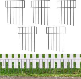 Cptc Flrae 445038244256 5 Pack Animal Barrier Fence 13 Inch Lx17 H Garden For Dogs Metal Panels