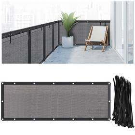 Croblissful Kao-croblissful-3436 3ft X 20ft Balcony Screen Privacy Fence Cover Hdpe Uv Resistant Pri