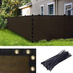 Cubilan B07r4q6971 Fence Privacy Screen Windscreen Heavy Duty Brown With Bindings Grommets