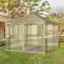 D-gz317pst-mn Sunjoy Mosquito Netting Patio Gazebo Beige Polyester Canopy Extra Durable Hanging Rings