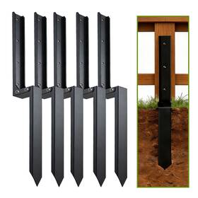 Dclfirmx 631060187372 5pcs Fence Post Repair Kit Heavy Duty Posts Stakes For Fix Wood