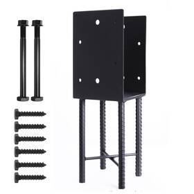 Deatee 659135621903 Heavy Duty U-shape Post Holder For Fence Deck Railing Pergola - 6x6ftft