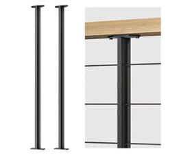 Deck Man 726084875920 36 Inch Black Stainless Steel Cable Railing Intermediate Post For 1/8 2 Pack