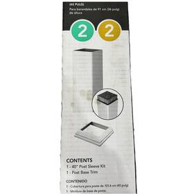 1223164 Deckorators 4 X 40 For 36 Inch Rail Ht White Lantern Post Sleeve Kit