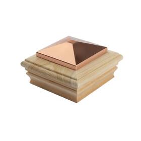 72263 Deckorators 4x4 Newport Copper High Fence Cedar Post Cap - Rot Resistant Made With