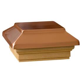 72295 Deckorators 4x4 Cdr/cpr Vic Post Cap Copper With Cedar Base
