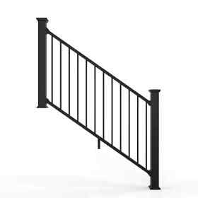 408514 Deckorators Grab And Go 6-ft X 36-in Black Composite Deck Stair Rail Kit 408514 Deckorators Grab And Go 6-ft X 36-in Black Composite Deck Stair Rail Kit