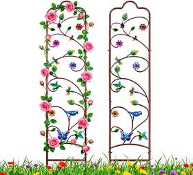 Decluttr Gpt001-2p Inch Garden Trellis For Climbing Plants - Metal 60ftft H X 11ftft W Outdoor Use