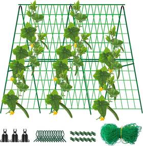 Decohs 744759172525 48 X Inch Foldable Cucumber Trellis For Raised Bed- A-frame Garden Fo