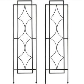 Hbm-635 Decor 2-piece Chic Diamonds Garden Trellis For Climbing Plants - Outdoor Decorative Me