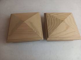 Dekorail 090489027827 Two Wood 4x4 Newbury Pyramid Post Fence Cap