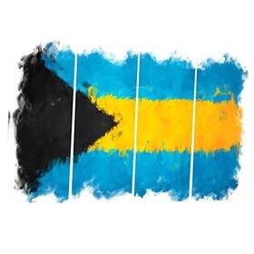 Art-mt8260-48x28-4 Designart Mt8260-271 Bahamas Illustration-flag Painting Metal Wall Art-mt8260-48x28-4 Designart Mt8260-271 Bahamas Illustration-flag Painting Metal Wall