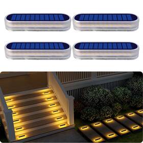 Detarzinled El-tdw-04 Solar Step Lights Outdoor Waterproof Led Deck Fence Stairs Dock Patio Po