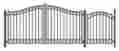 Dg12dubd Aleko Dublin Style Iron Wrought Dual Driveway Combo Gate 12 And Pedestrian