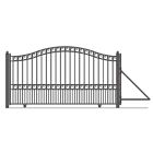 Dg12parssl Aleko Paris Steel Single Sliding Driveway Gate