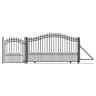 Dg14prasslped Aleko New Steel Sliding Driveway Gate Ft With Pedestrian